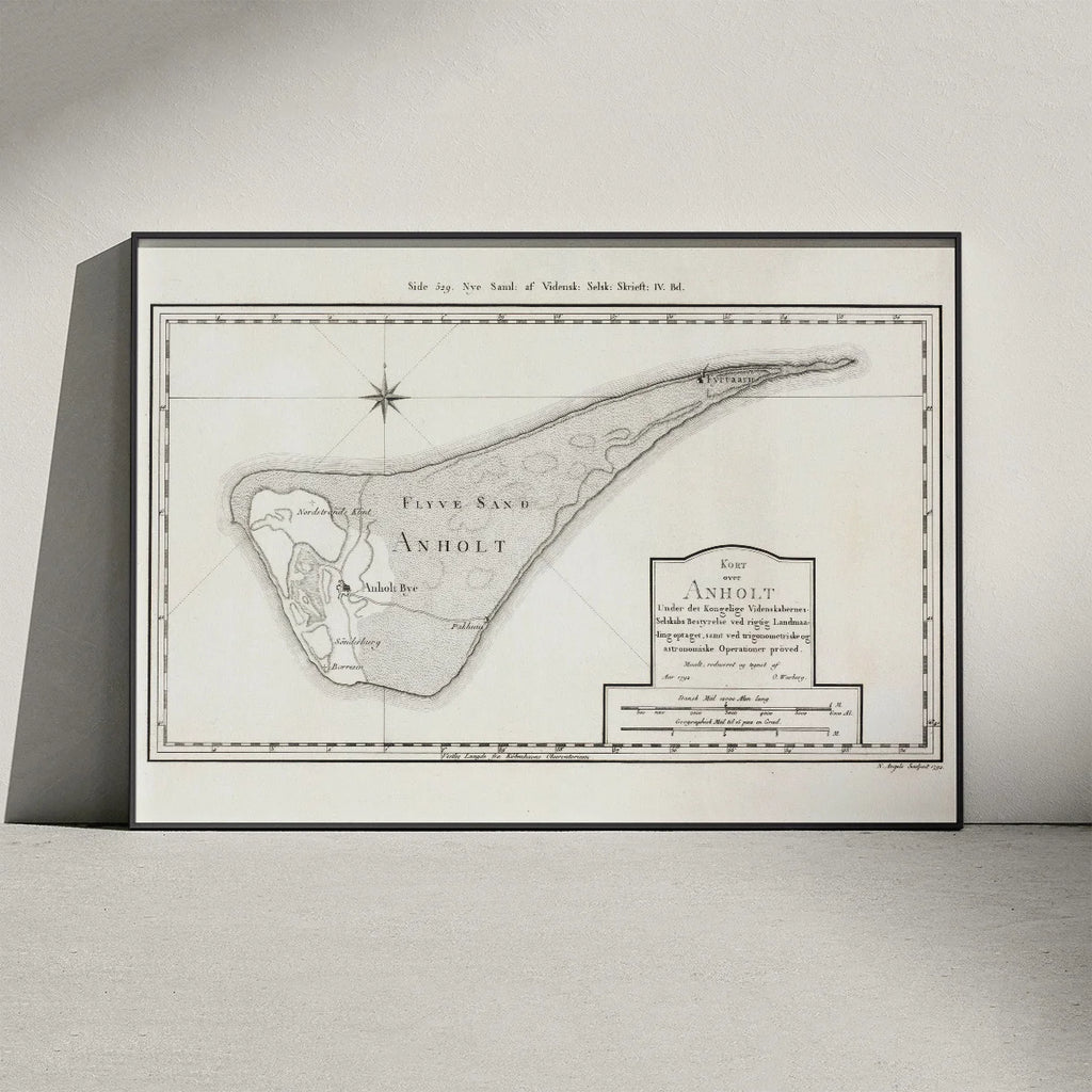 Kort over Anholt 1792 - Videnskabernes Selskab – billede 3