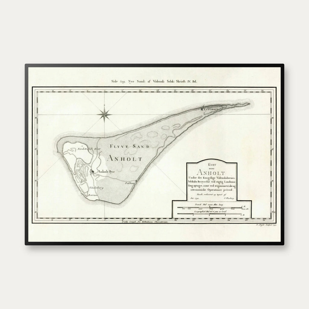 Kort over Anholt 1792 - Videnskabernes Selskab – billede 1