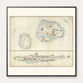 Christiansø 1740 - Militært topografisk kort – billede 1