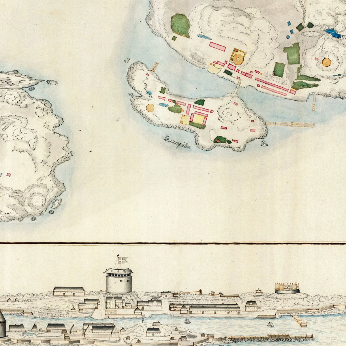 Christiansø 1740 - Militært topografisk kort – billede 4