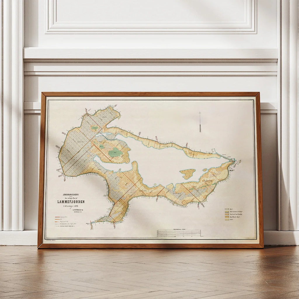 Lammefjorden 1878 - Historisk landkort – billede 2