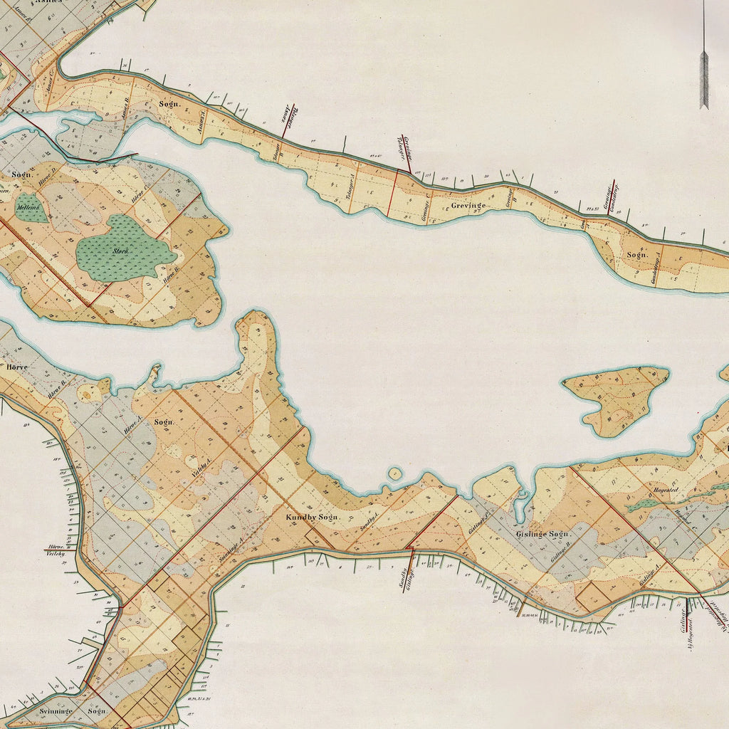 Lammefjorden 1878 - Historisk landkort – billede 4