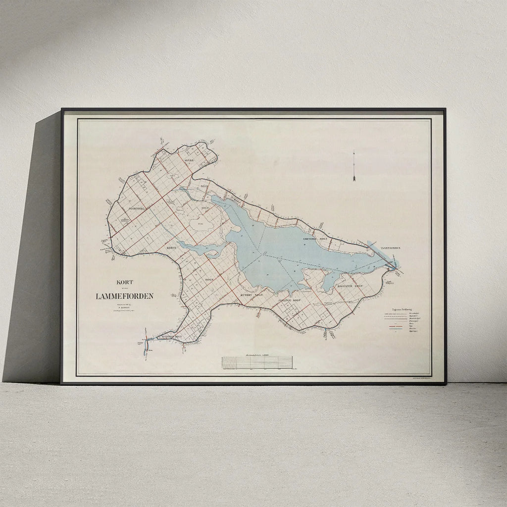 Lammefjorden 1889 - Historisk matrikelkort – billede 3