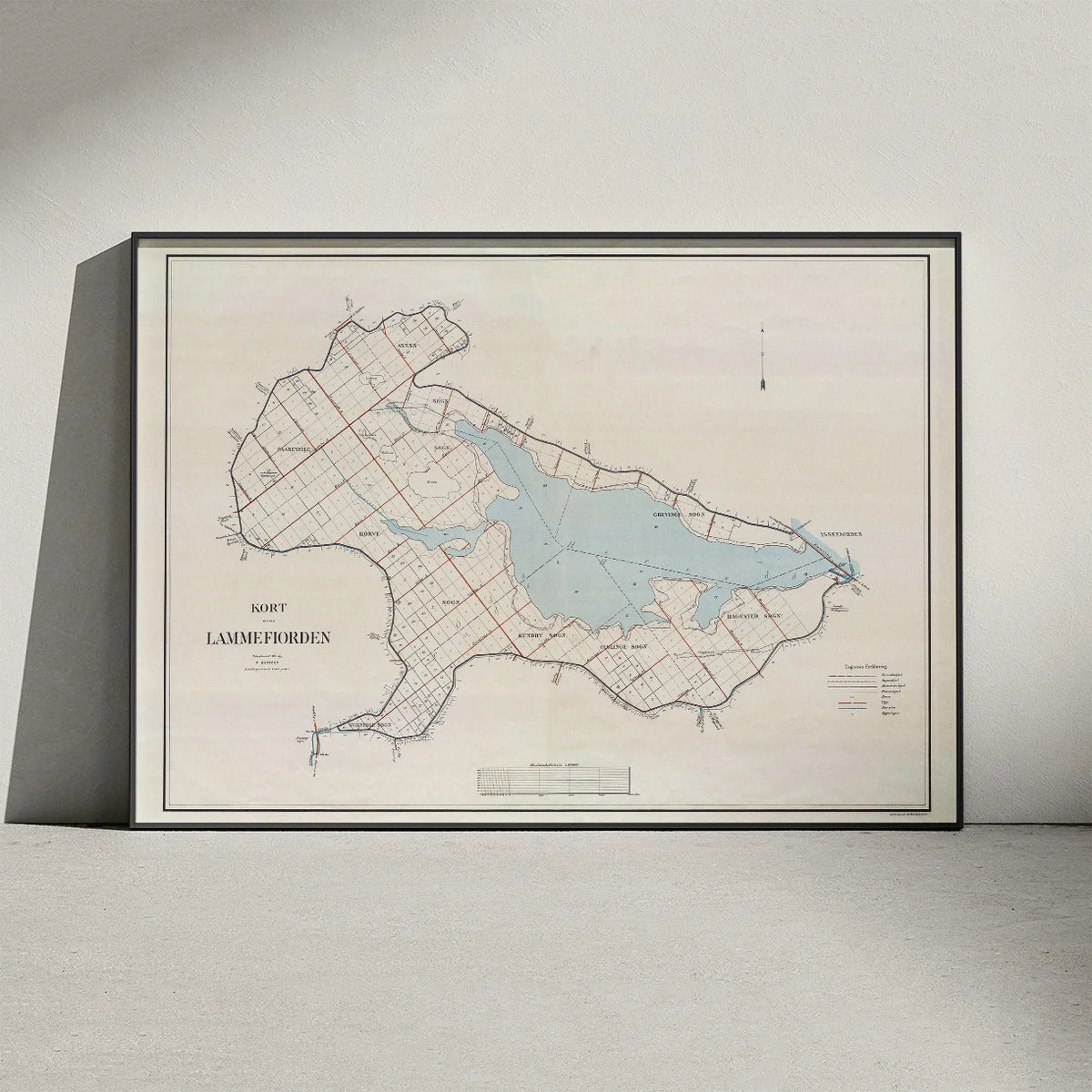 Lammefjorden 1889 - Historisk matrikelkort – billede 3