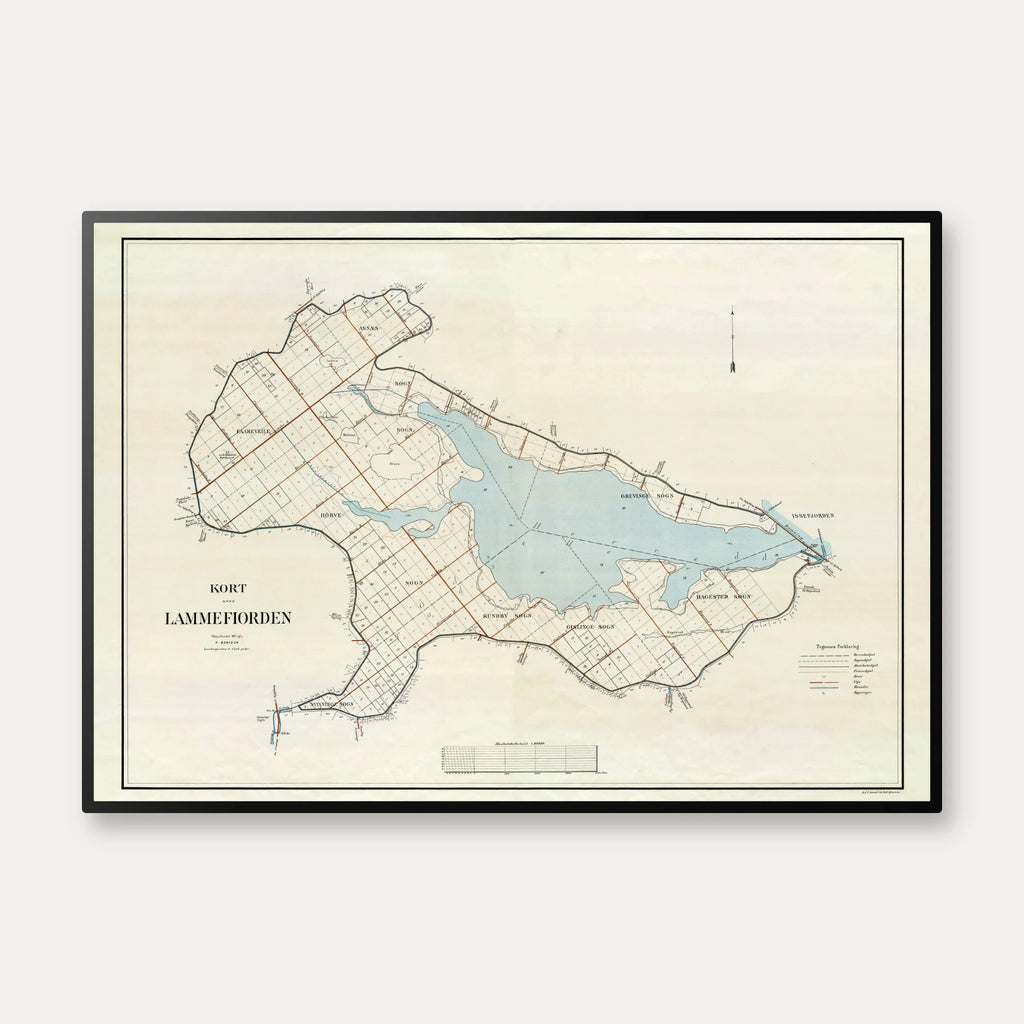 Lammefjorden 1889 - Historisk matrikelkort – billede 1