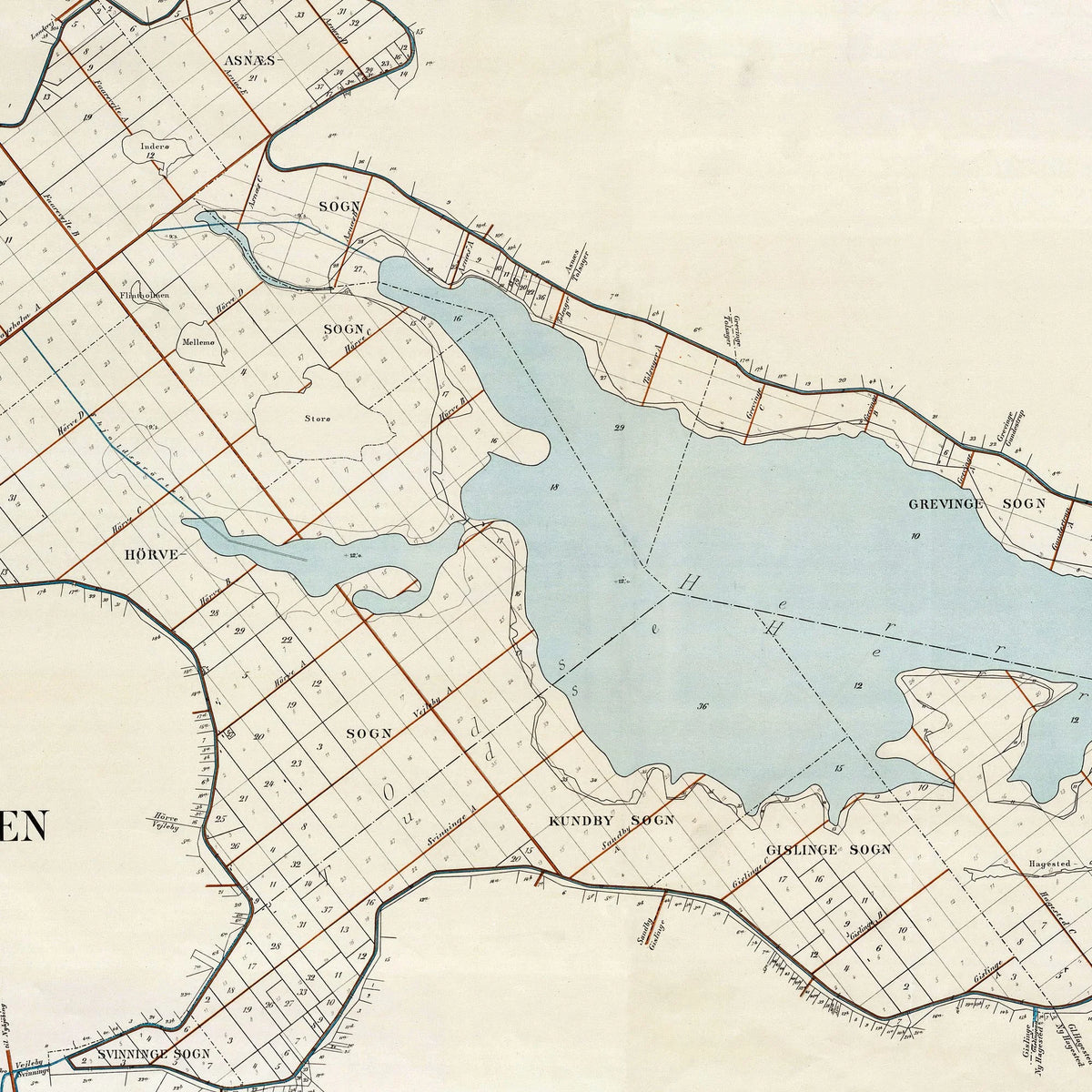 Lammefjorden 1889 - Historisk matrikelkort – billede 4