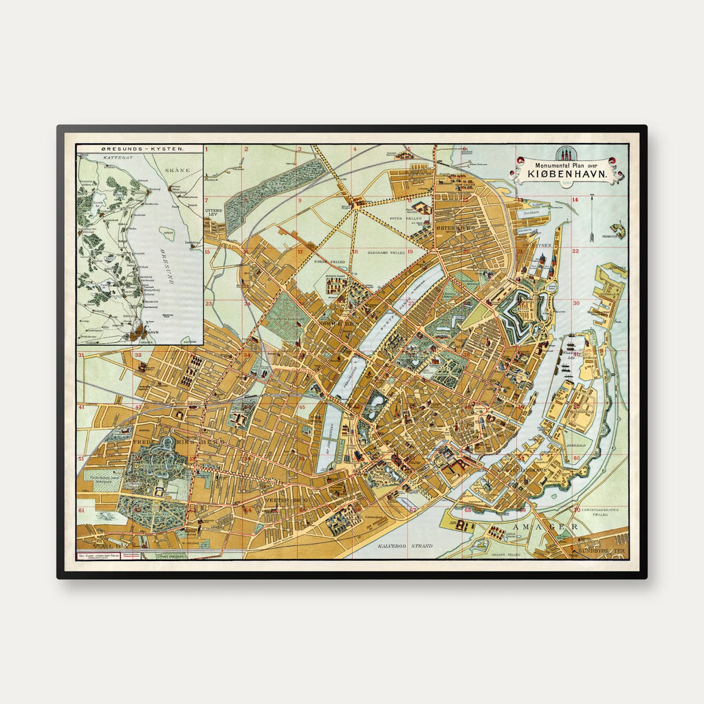 København 1899 - Monumentalt bykort - 65×50 cm – billede 1