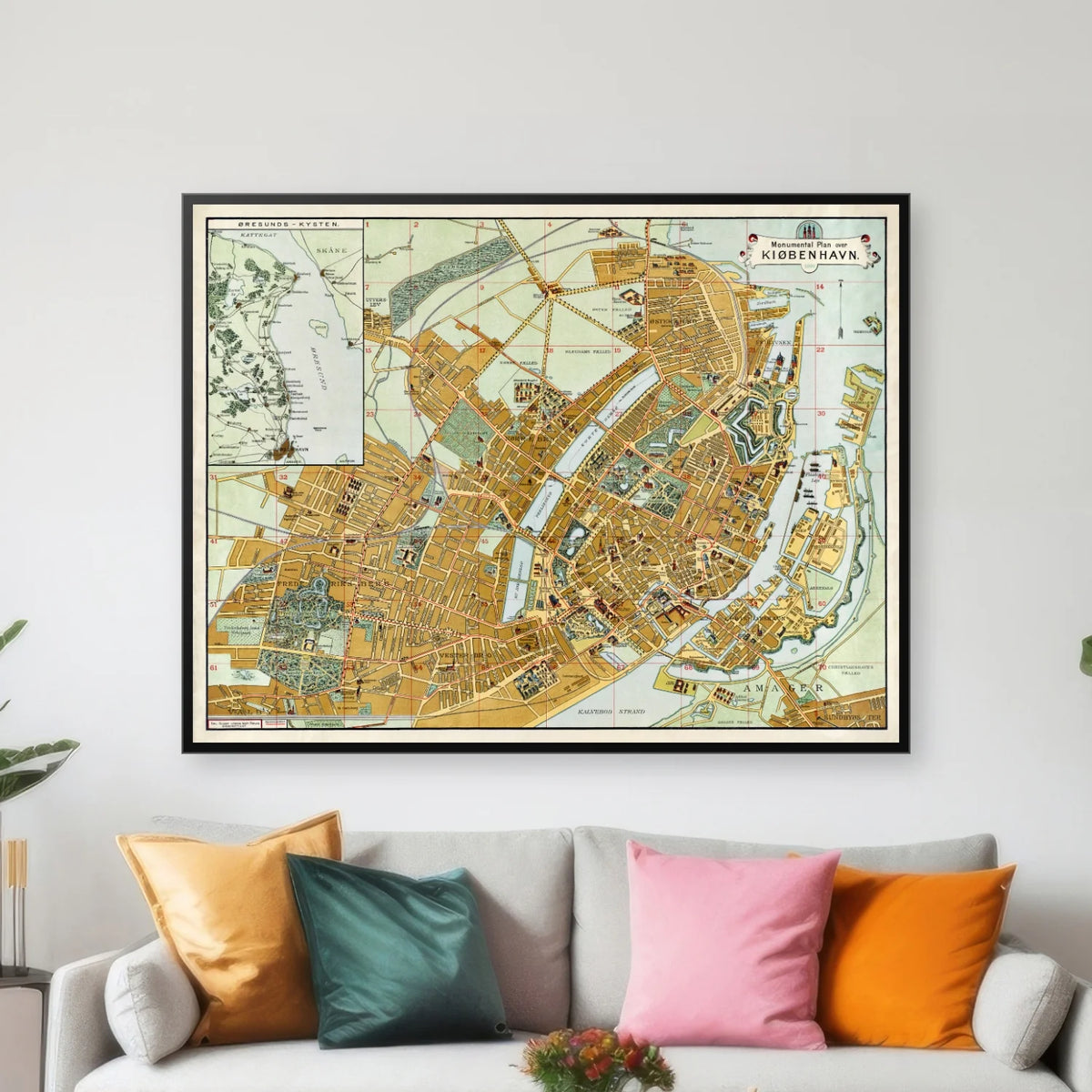 København 1899 - Monumentalt bykort - 65×50 cm – billede 3