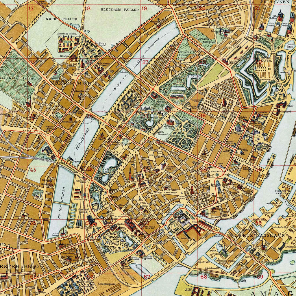 København 1899 - Monumentalt bykort - 65×50 cm – billede 4