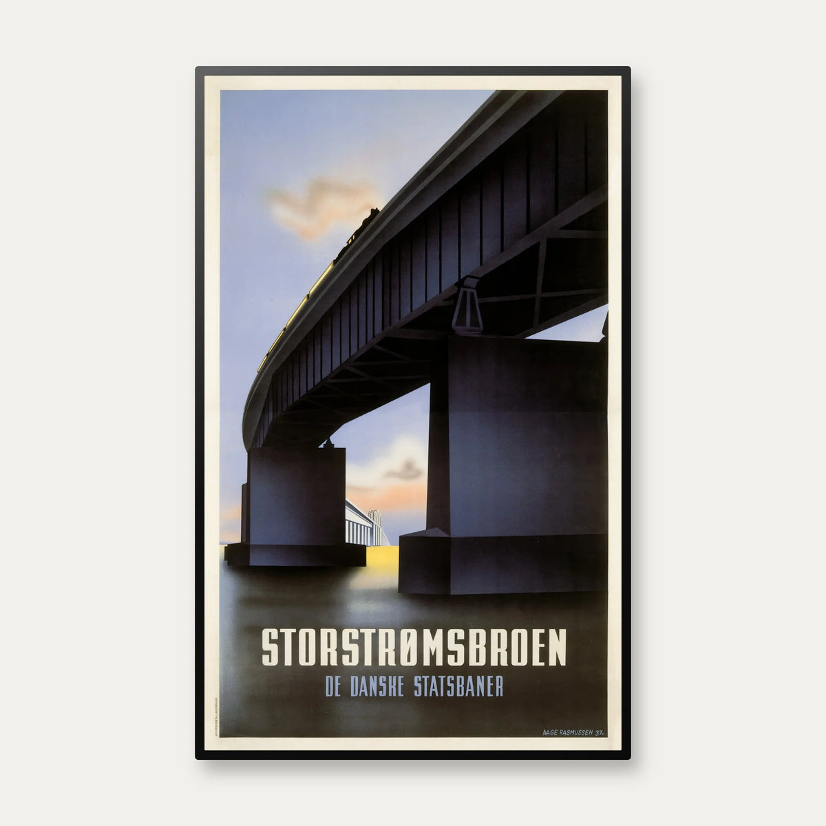 Storstrømsbroen 1937 - Historisk plakat - 44×70 cm – billede 1