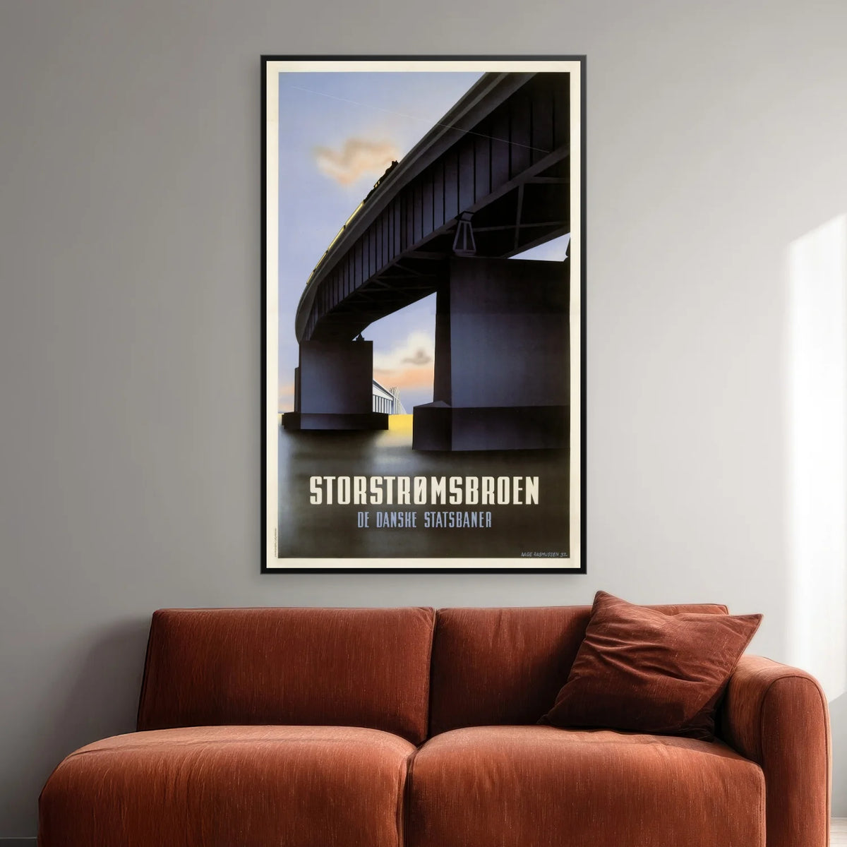 Storstrømsbroen 1937 - Historisk plakat - 44×70 cm – billede 2