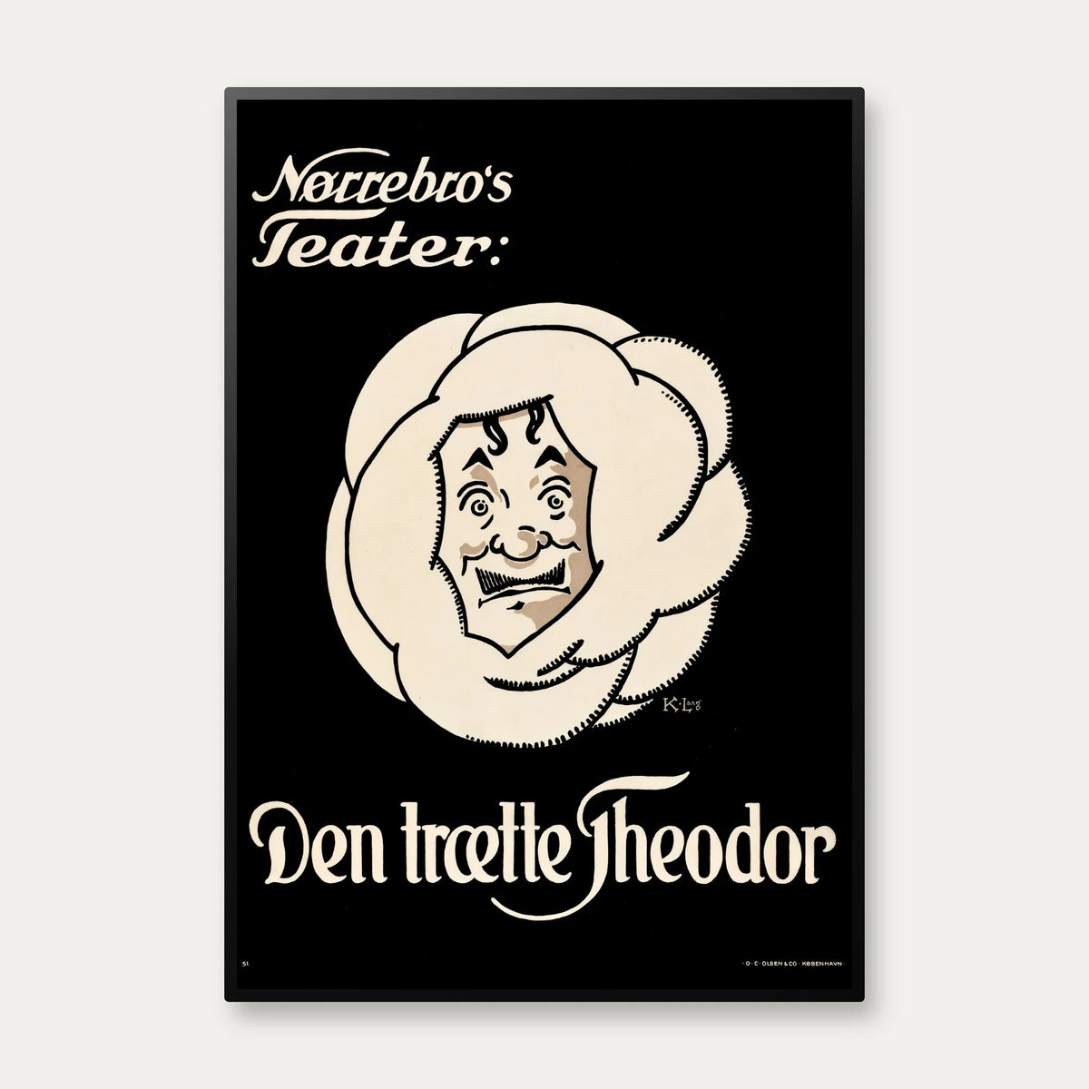 Den trætte Theodor 1924 - Teaterplakat – billede 1