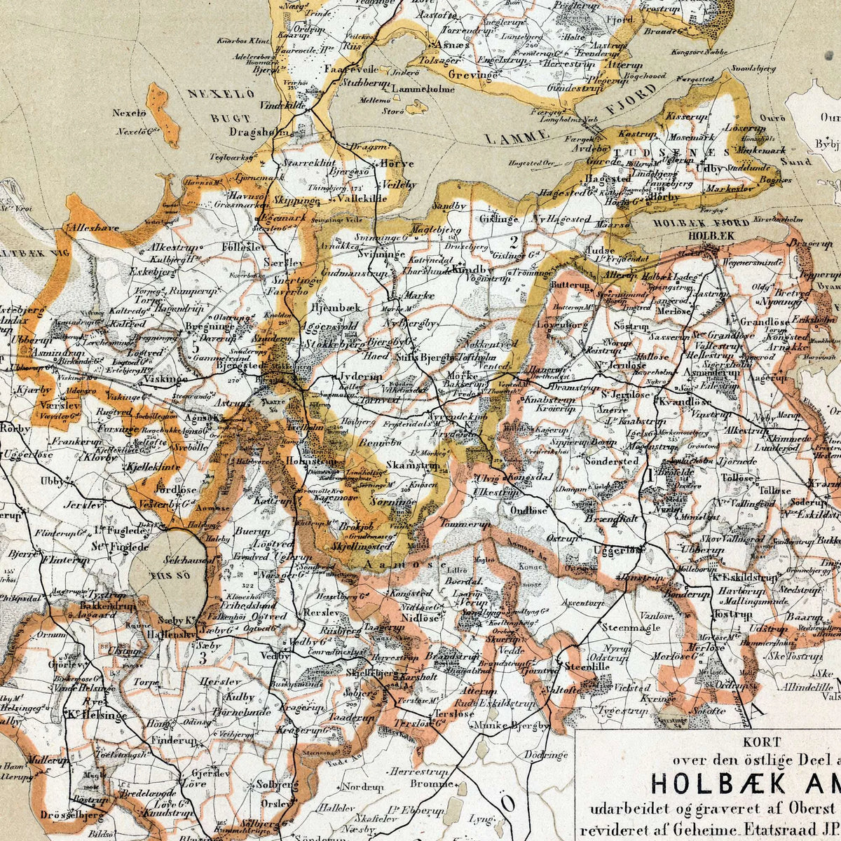 Holbæk Amt østlige del 1872 - Historisk landkort – billede 4