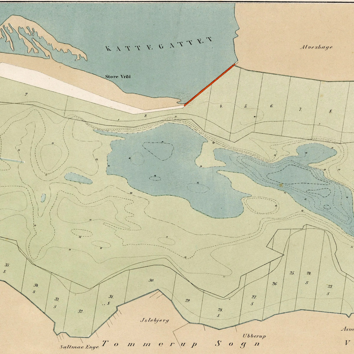 Saltbæk Vig 1881 - Historisk landkort – billede 4