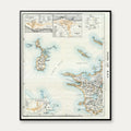 Holbæk Amt 1897-1918 - Historisk landkort - 50×60 cm – billede 1