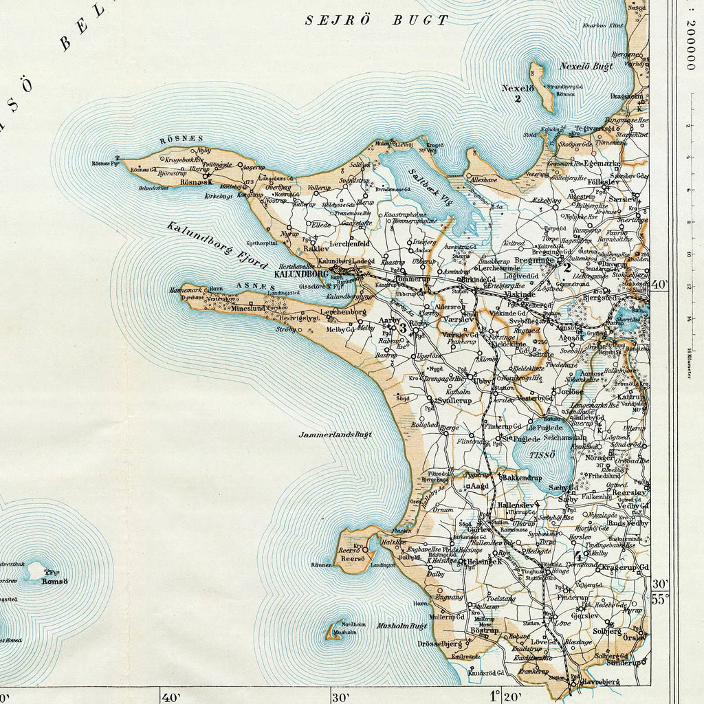 Holbæk Amt 1897-1918 - Historisk landkort - 50×60 cm – billede 4