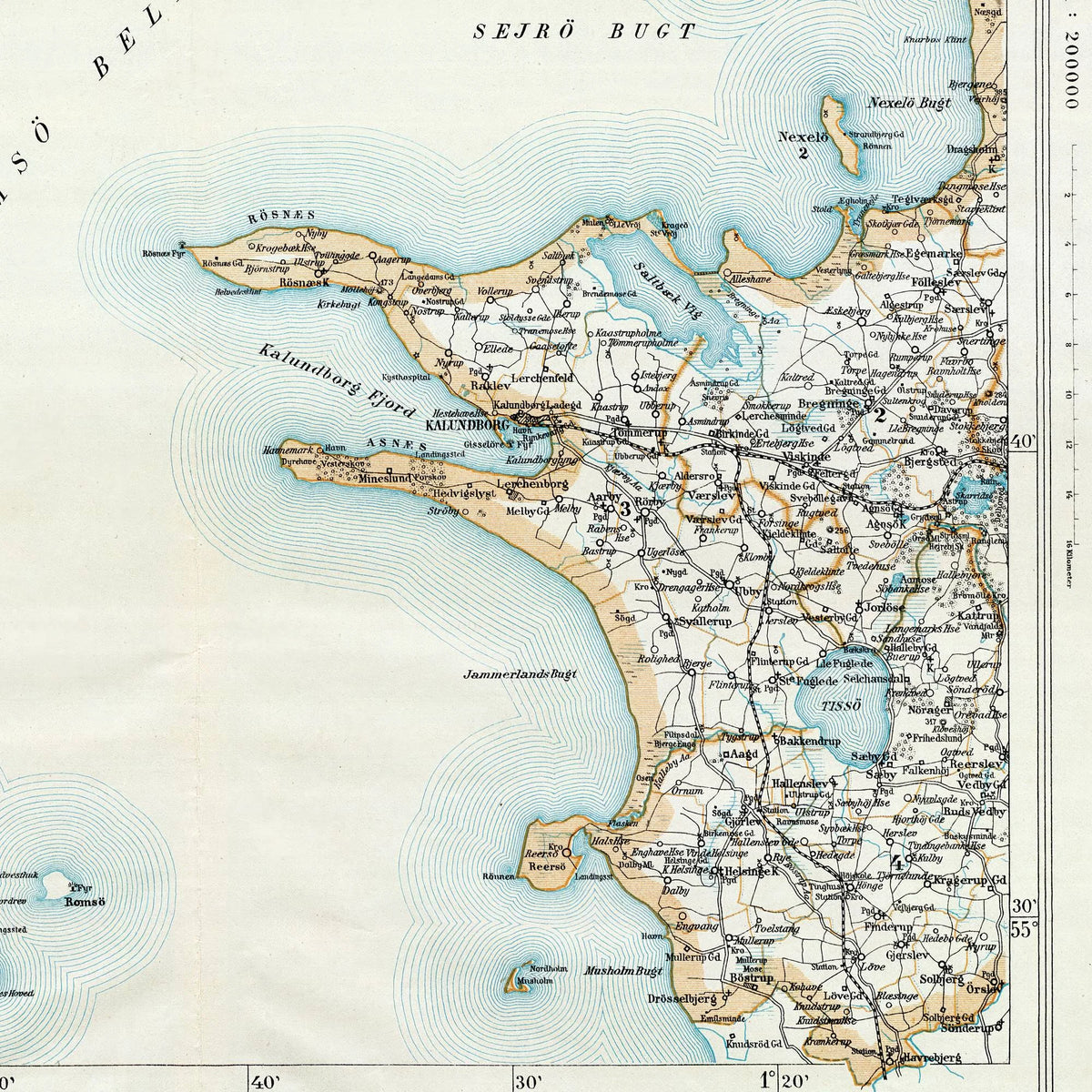 Holbæk Amt 1897-1918 - Historisk landkort - 50×60 cm – billede 4