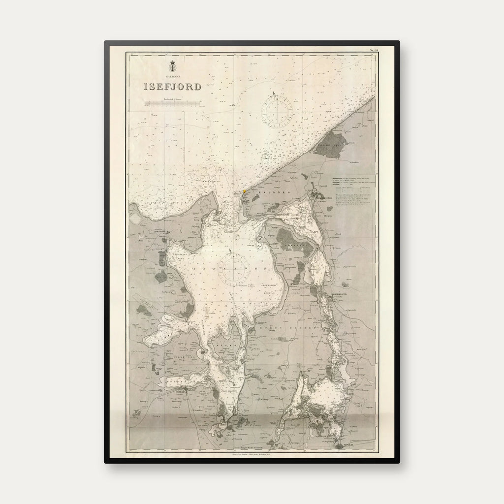 Kattegat og Isefjord 1890 - Historisk søkort – billede 1