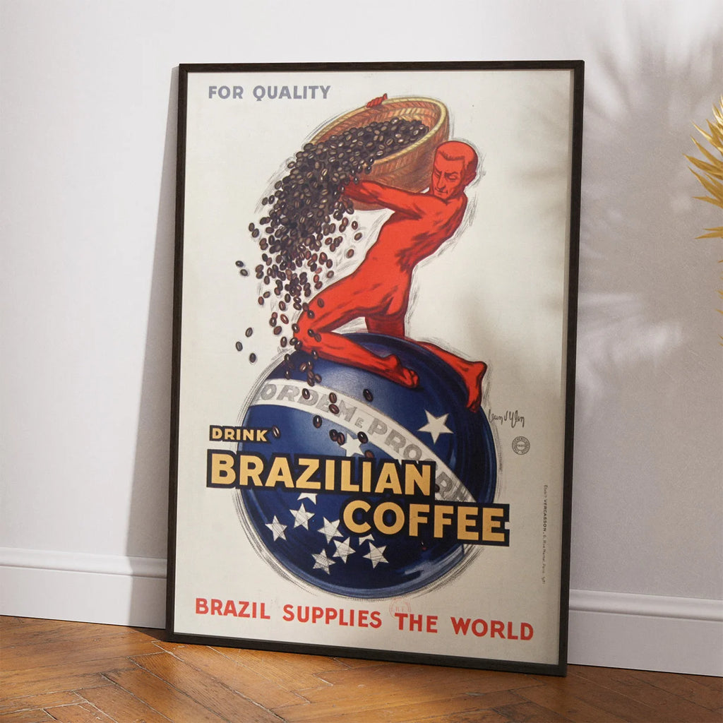 Brazilian Coffee 1931 - Vintage reklameplakat – billede 2