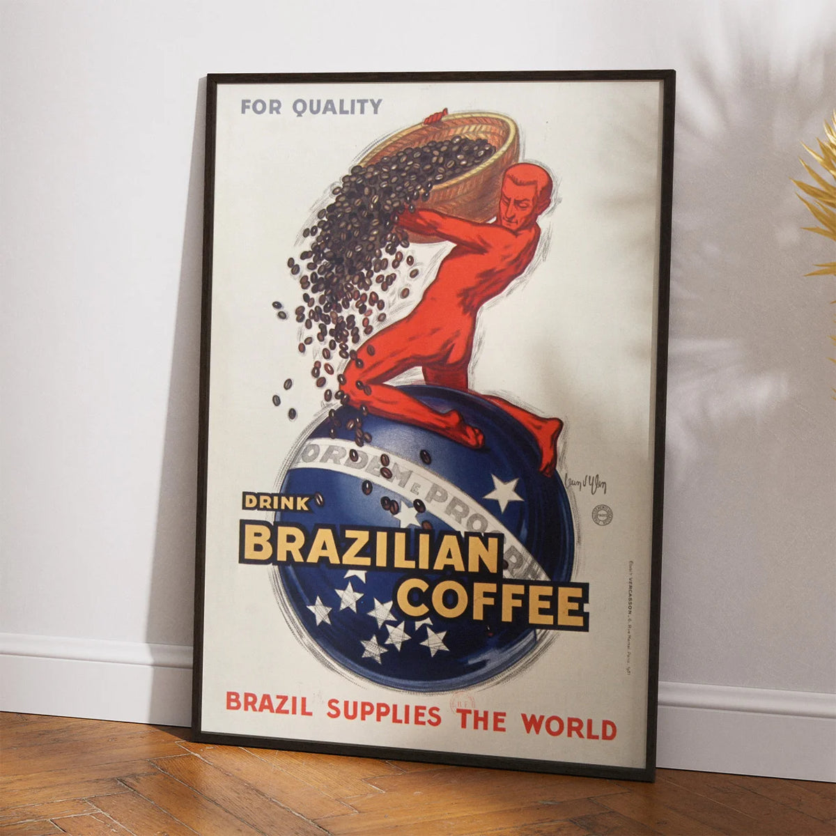 Brazilian Coffee 1931 - Vintage reklameplakat – billede 2