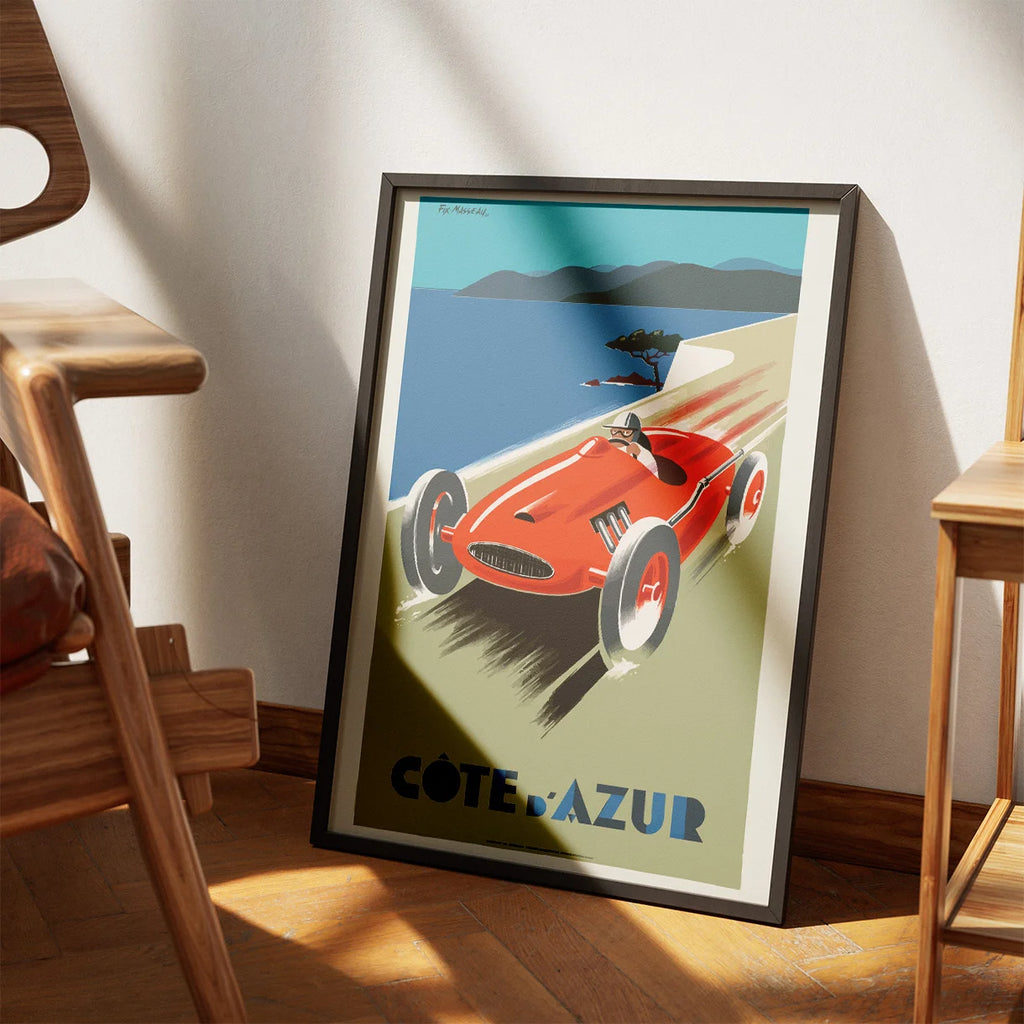 Côte d'Azur - Fransk Riviera - Vintage rejseplakat – billede 3
