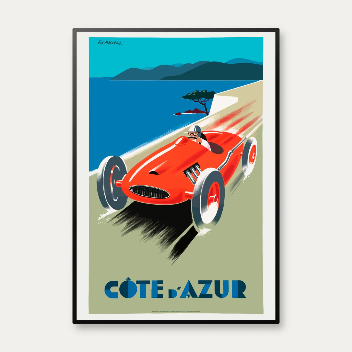 Côte d'Azur - Fransk Riviera - Vintage rejseplakat – billede 1