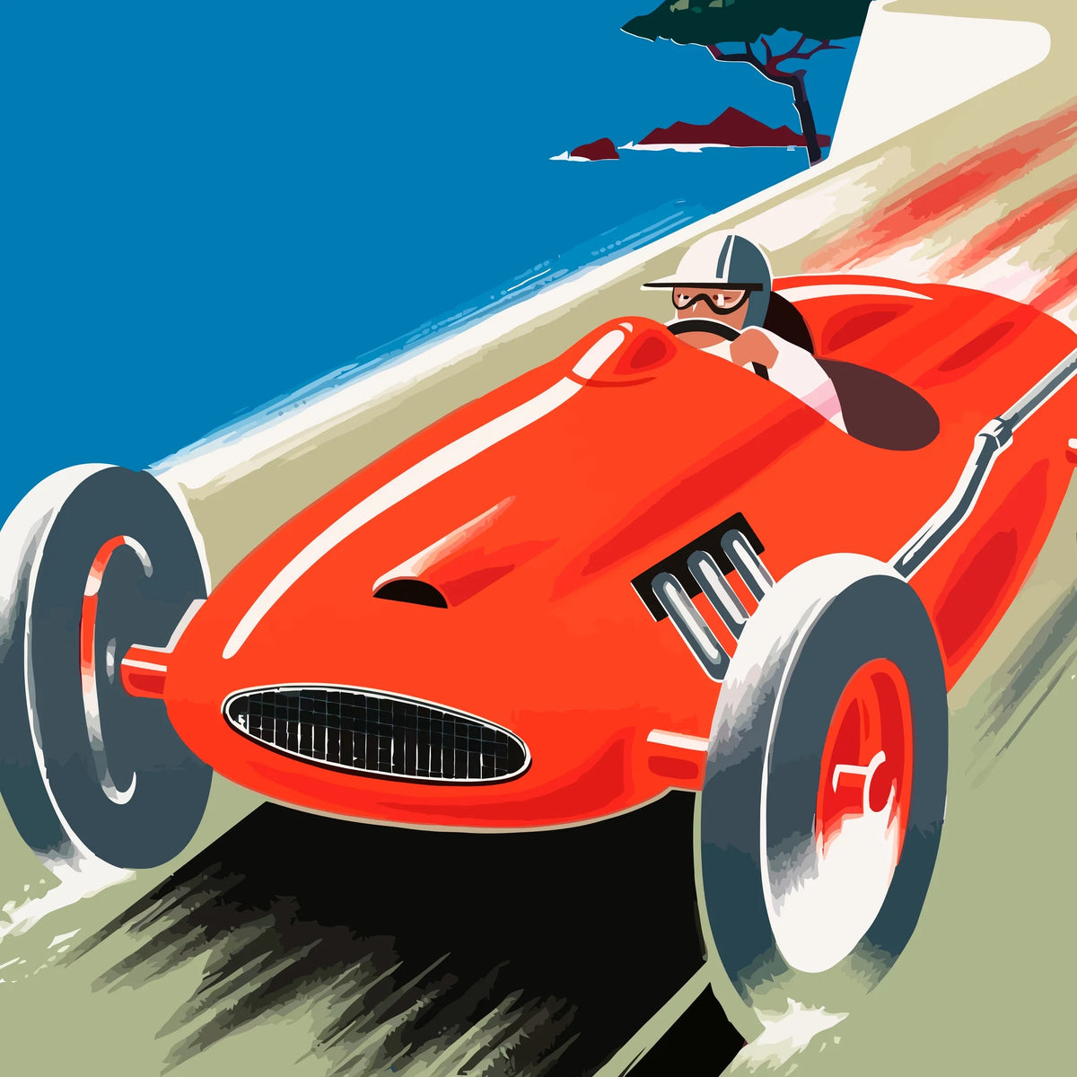 Côte d'Azur - Fransk Riviera - Vintage rejseplakat – billede 4