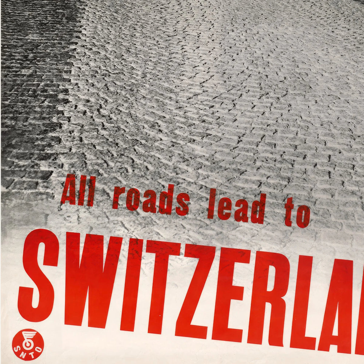 All Roads Lead to Switzerland - Vintage rejseplakat - 40×60 cm – billede 4