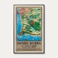Den Danske Riviera 1930 - Vintage rejseplakat - 63×100 cm – billede 1