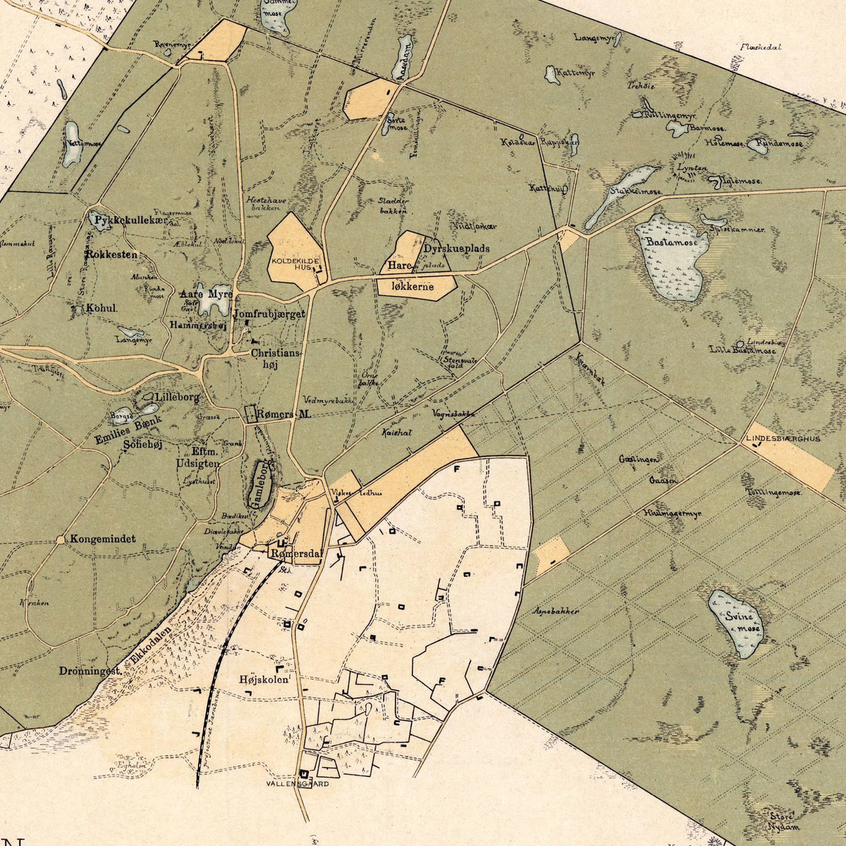 Almindingen Bornholm 1898 - Historisk landkort – billede 4