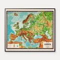 Europa - Historisk undervisningskort - 60×70 cm – billede 1