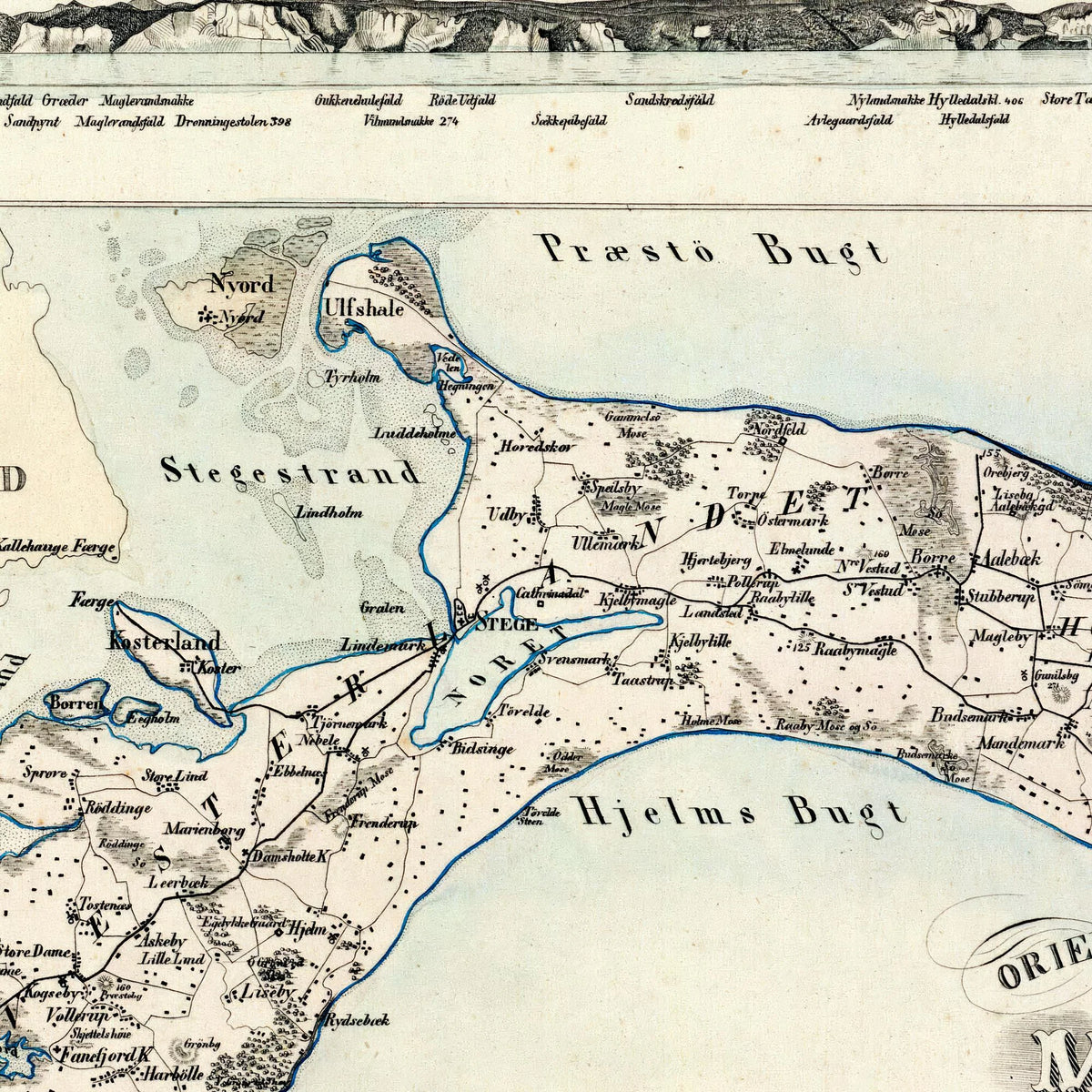Møn og Møns Klint 1866 - Historisk landkort – billede 4