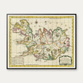 Island 1752 - Historisk landkort - 50×63 cm – billede 1