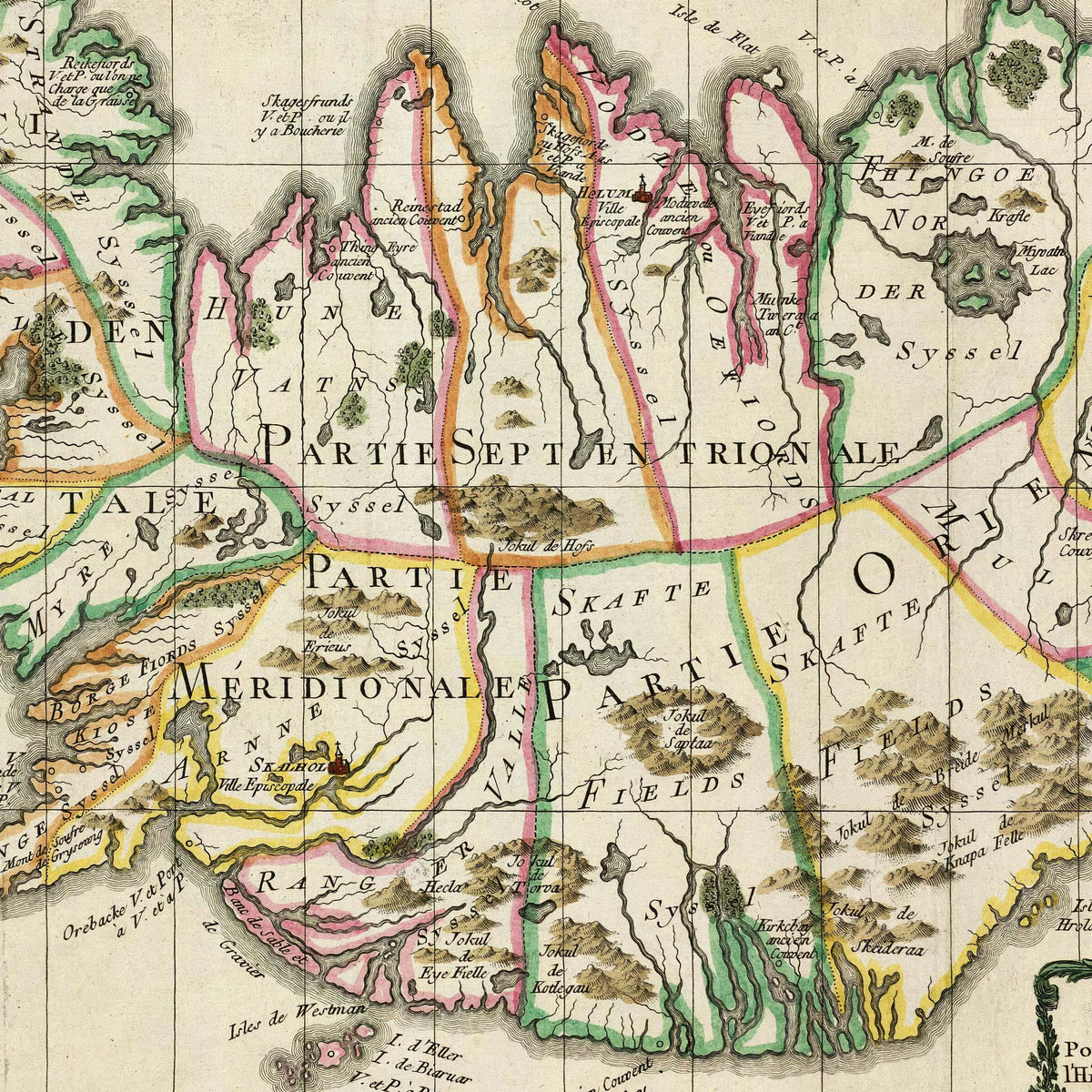 Island 1752 - Historisk landkort - 50×63 cm – billede 4