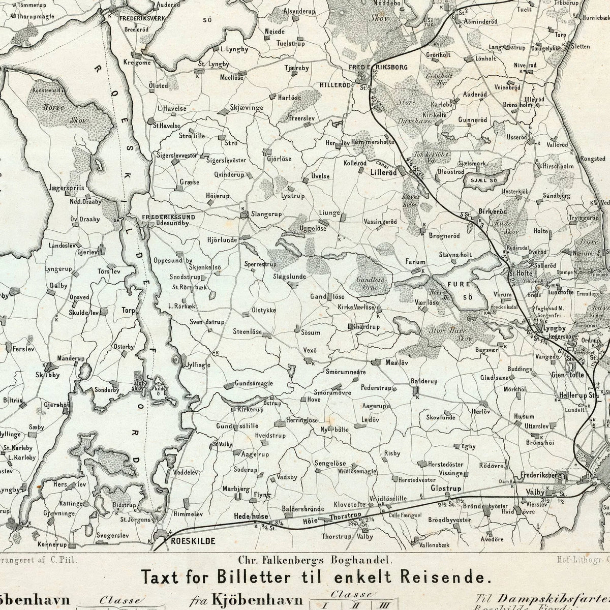 Jernbaner omkring København 1900-1905 - Historisk kort - 44×70 cm – billede 4