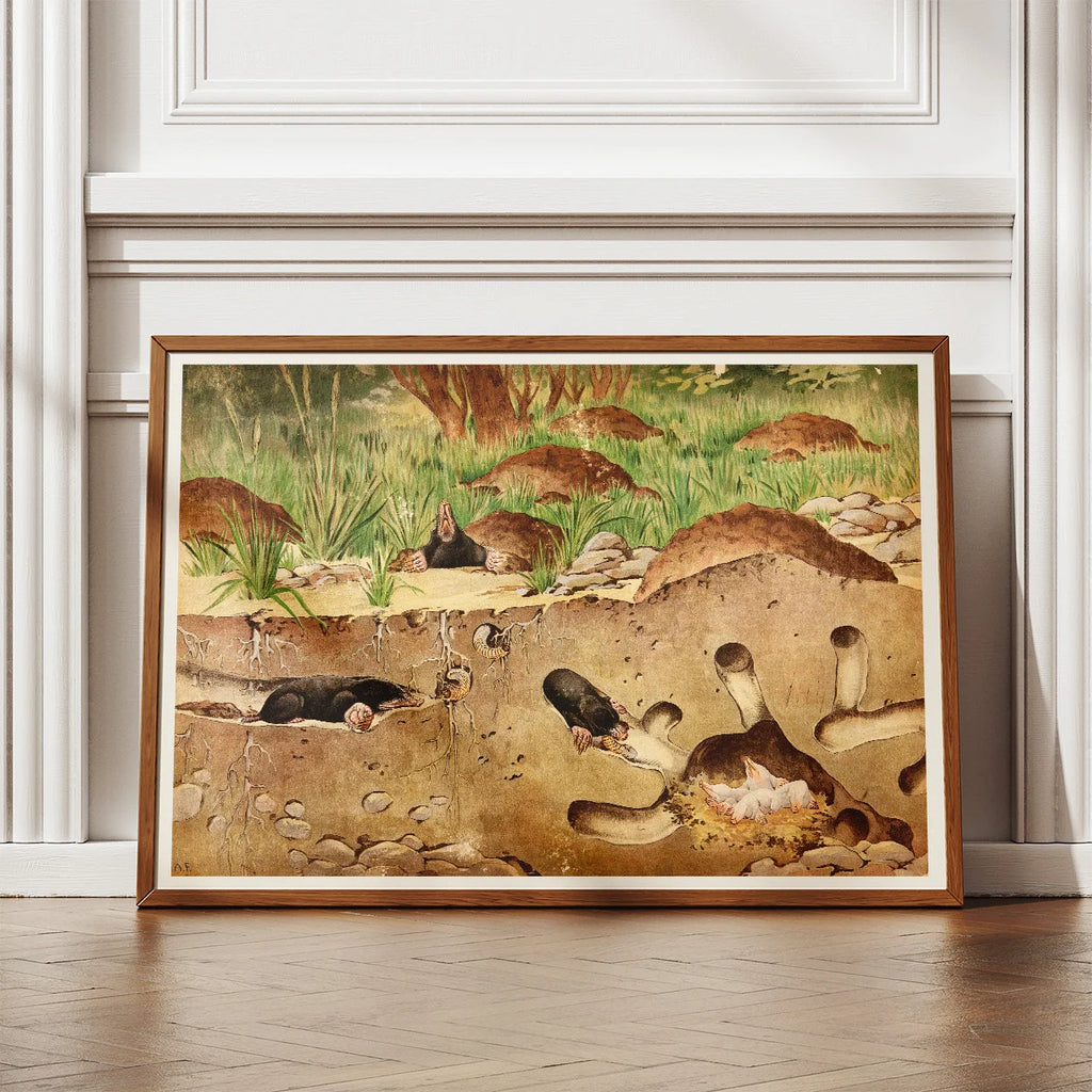 Muldvarp 1910 - Zoologisk planche – billede 2