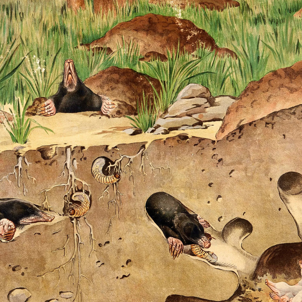 Muldvarp 1910 - Zoologisk planche – billede 4