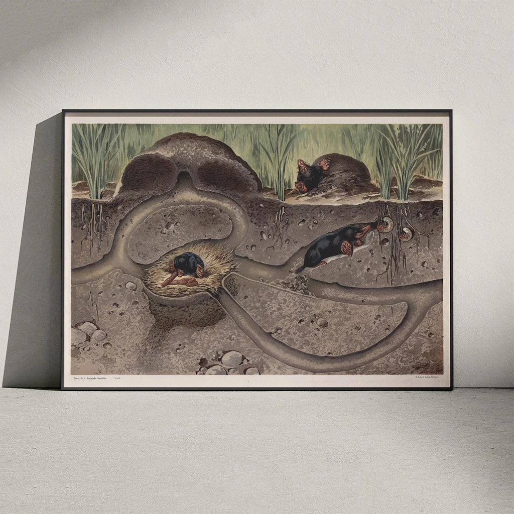 Muldvarp II 1910 - Zoologisk planche – billede 3