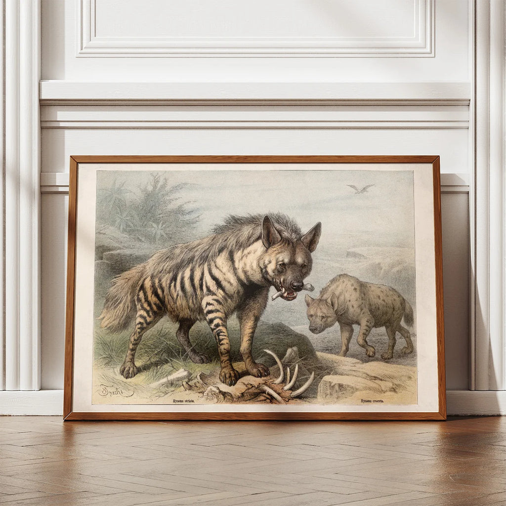 Hyæne 1890 - Zoologisk planche – billede 2
