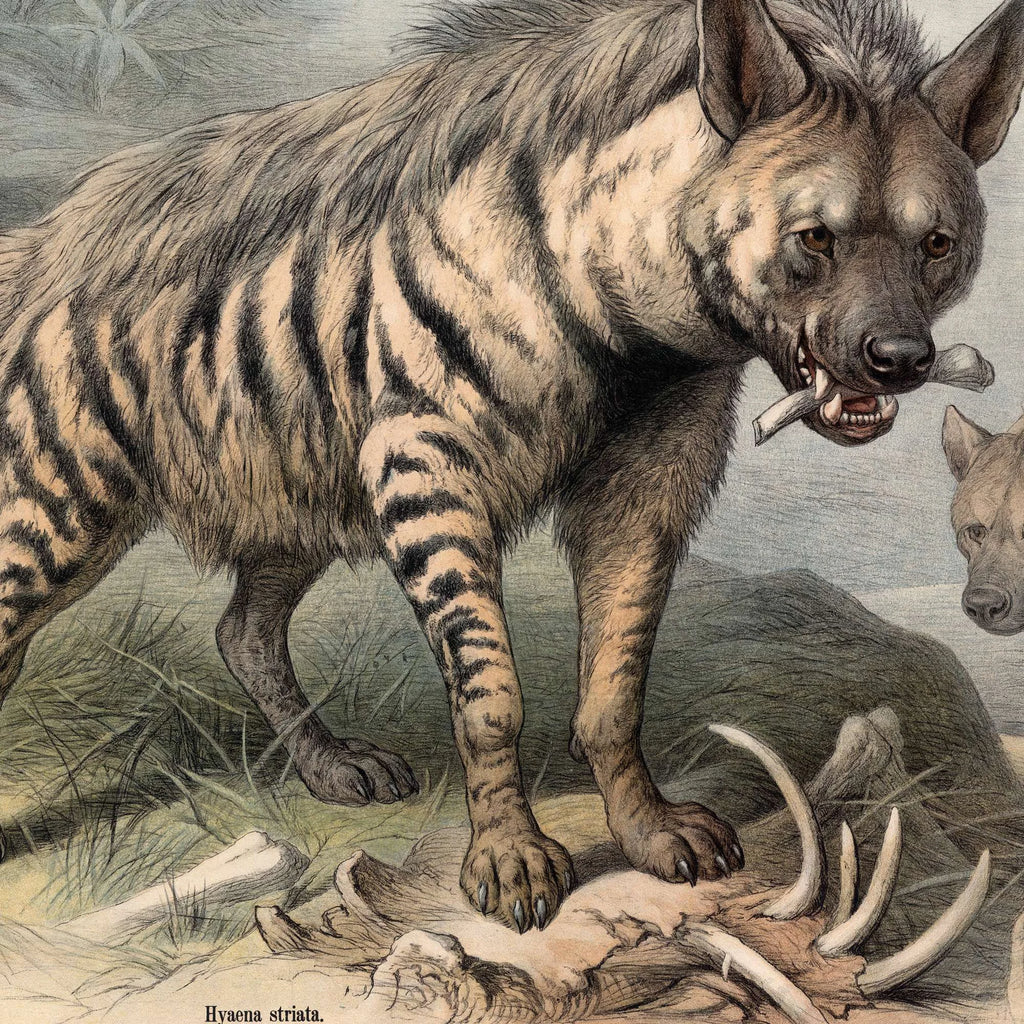 Hyæne 1890 - Zoologisk planche – billede 4