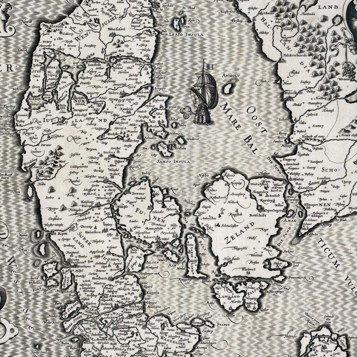 Historisk kort over Danmark 1610 - Daniae regni typus – billede 4