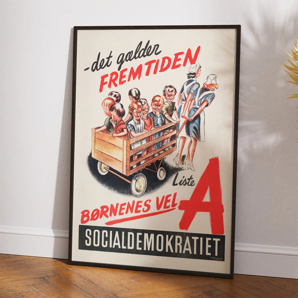 Det gælder fremtiden - Socialdemokratiet valgplakat fra 1946 – billede 2