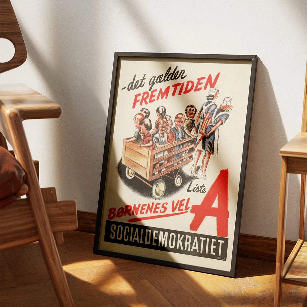 Det gælder fremtiden - Socialdemokratiet valgplakat fra 1946 – billede 3