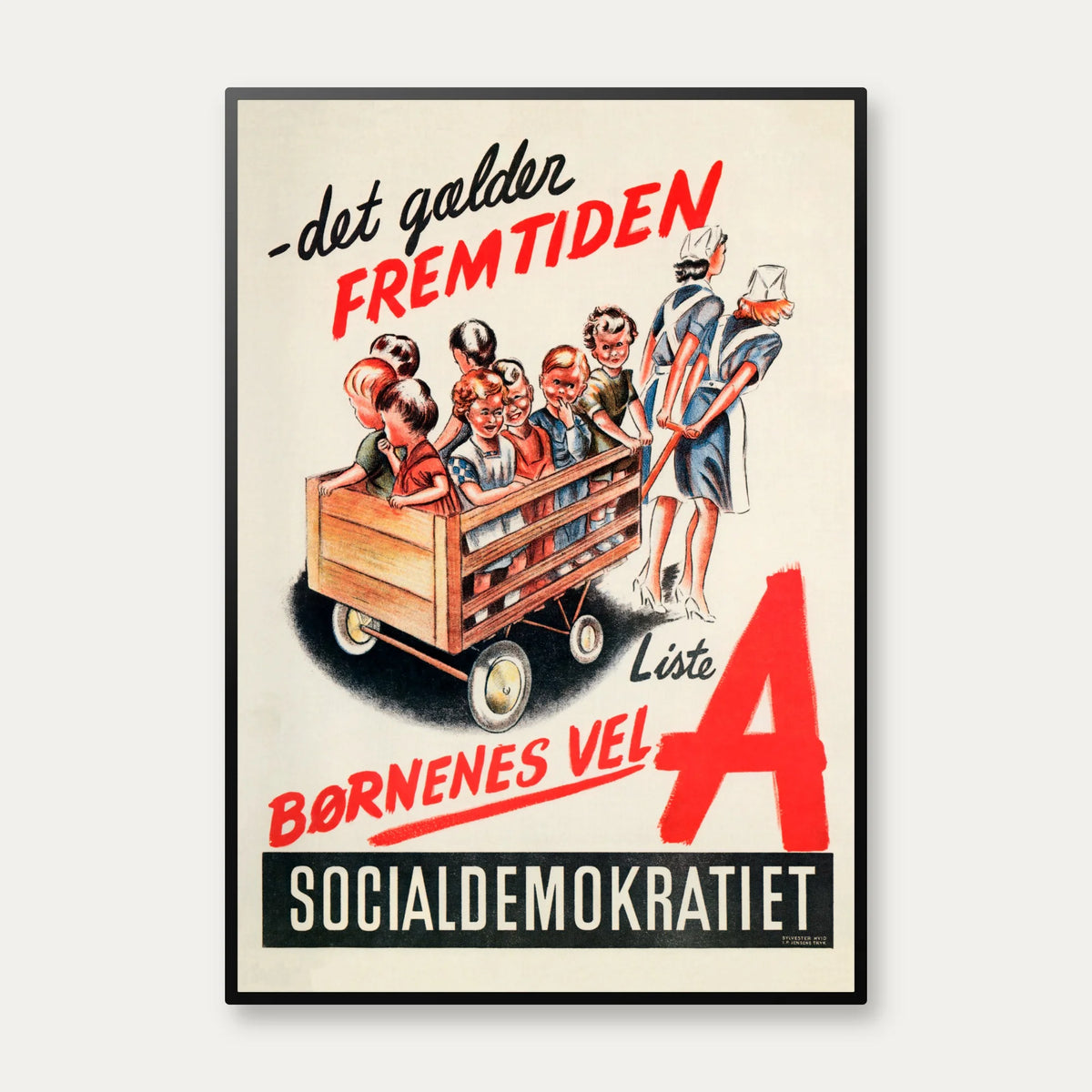 Det gælder fremtiden - Socialdemokratiet valgplakat fra 1946 – billede 1