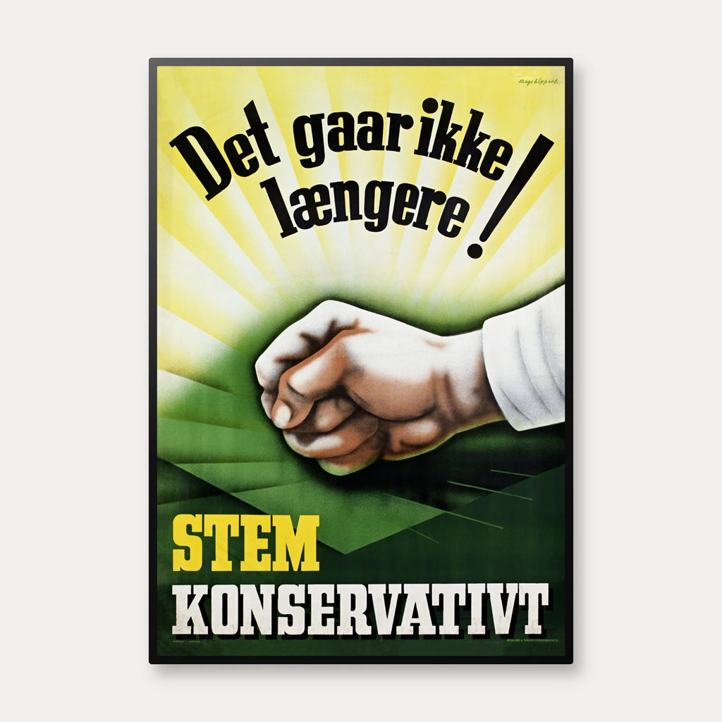 Det gaar ikke længere 1954 - Konservativ valgplakat – billede 1