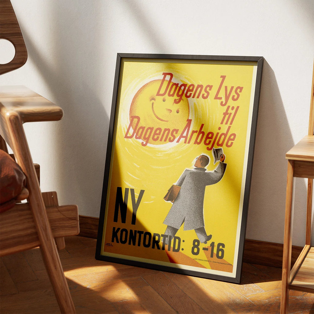 Dagens lys til dagens arbejde - Dansk propaganda plakat – billede 3