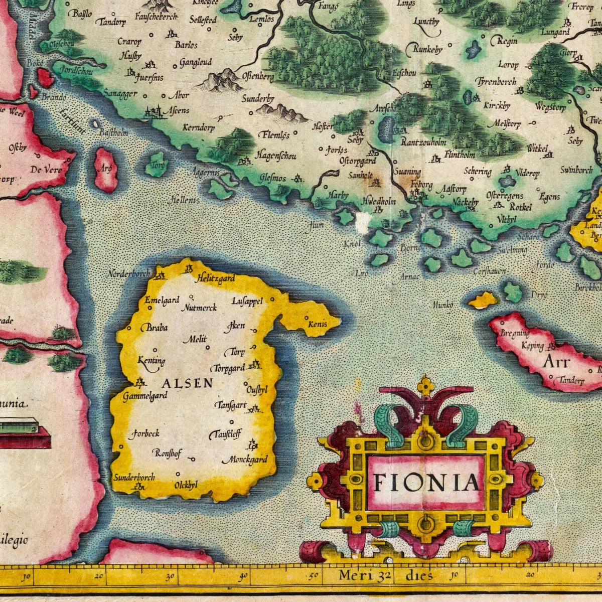 Fyn 1613 - Fionia af Gerardus Mercator – billede 4