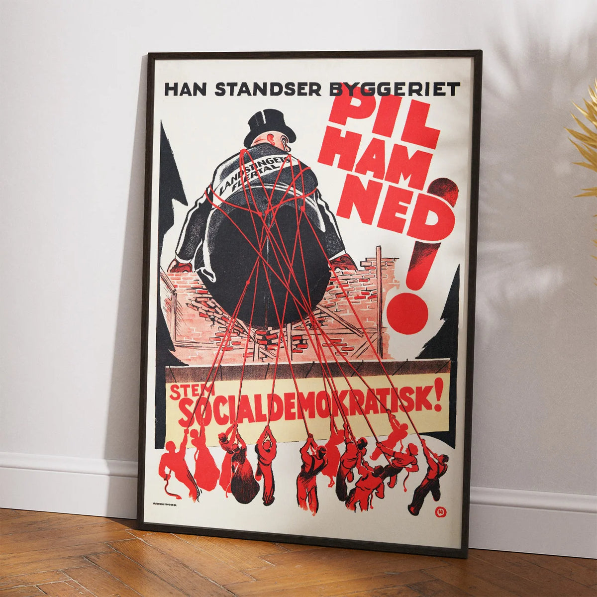 Socialdemokratiet valgplakat 1932 - Politisk plakat – billede 2