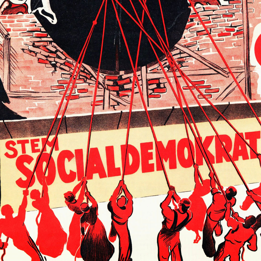 Socialdemokratiet valgplakat 1932 - Politisk plakat – billede 4