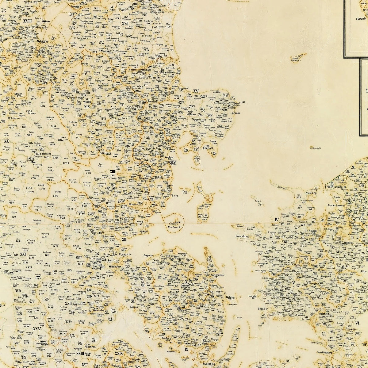 Danmark kommune- og sognekort 1952 - Historisk kort – billede 4